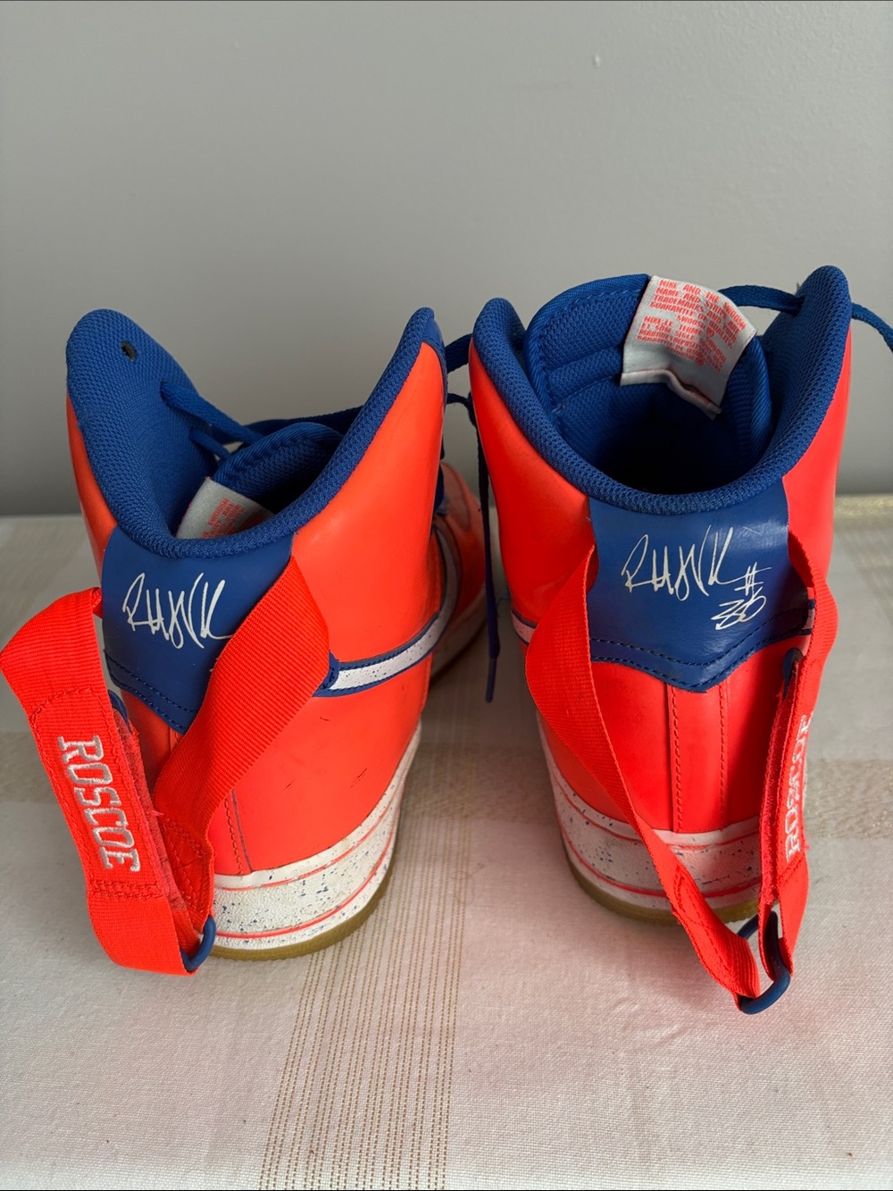 AIR FORCE 1 NY KNICKS COLOR ORANGE AND BLUE, SIZE 11.5 - Picture 5 of 12